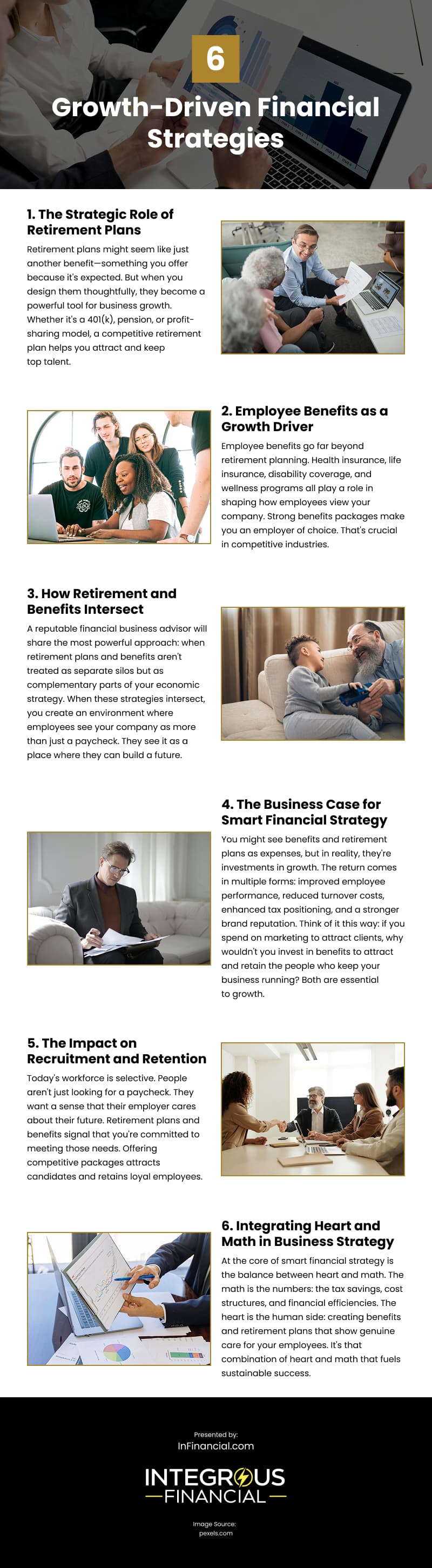 6 Growth-Driven Financial Strategies Infographic
